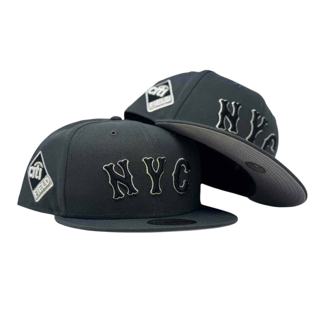 New York Mets Citi-Field 59Fifty New Era Fitted Hat-Dark Gray
