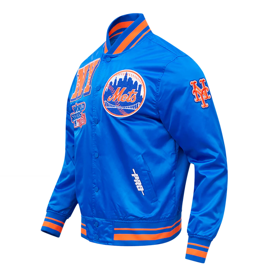 MLB New York Mets Mashup Logo Men's Satin Jacket