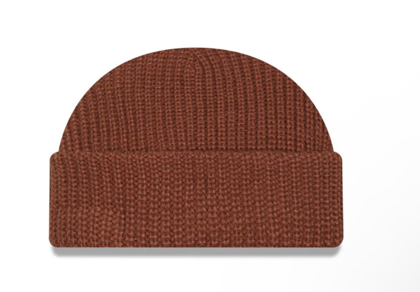 Brown Waffle Knit Beanie