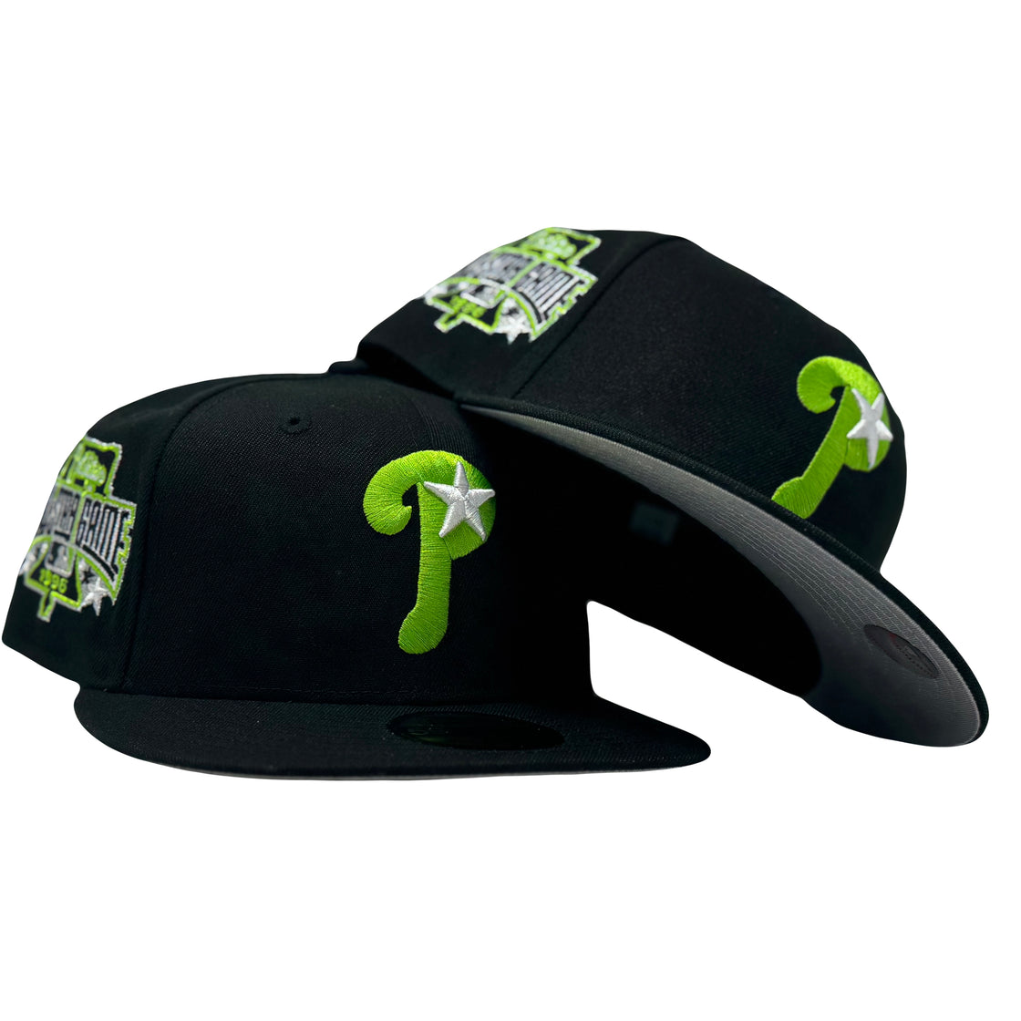 Philadelphia Phillies 1996 All Star Game Black Lime Green Logo Fitted Hats