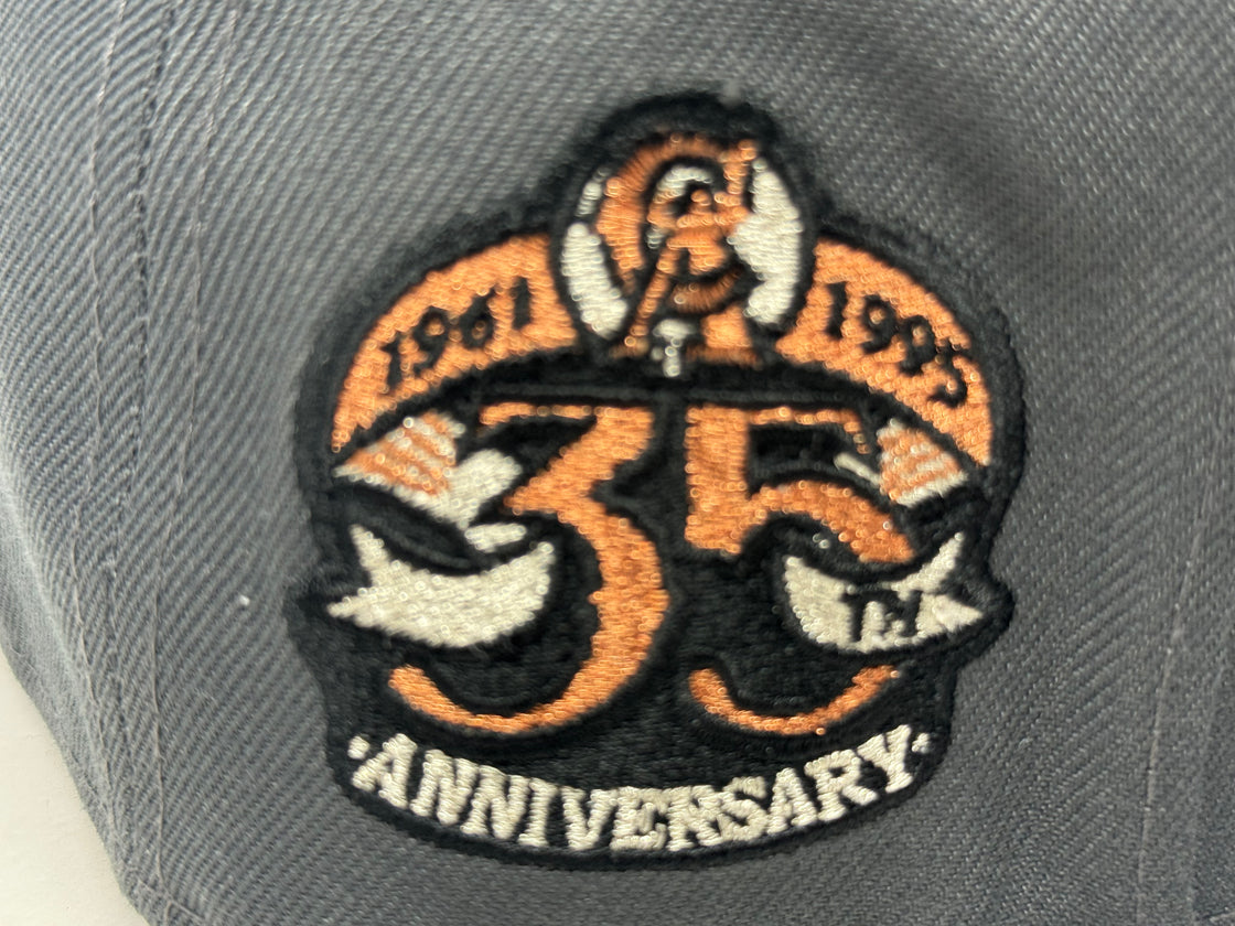 Los Angeles Angels 35th Anniversary Fitted Hat- Dark Gray