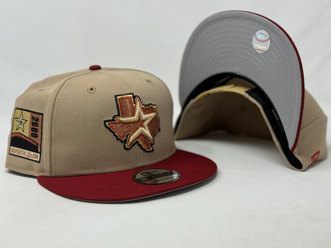 Houston Astros 2000 Inaugural Season Camel 9Fifty New Era Snapback Hat