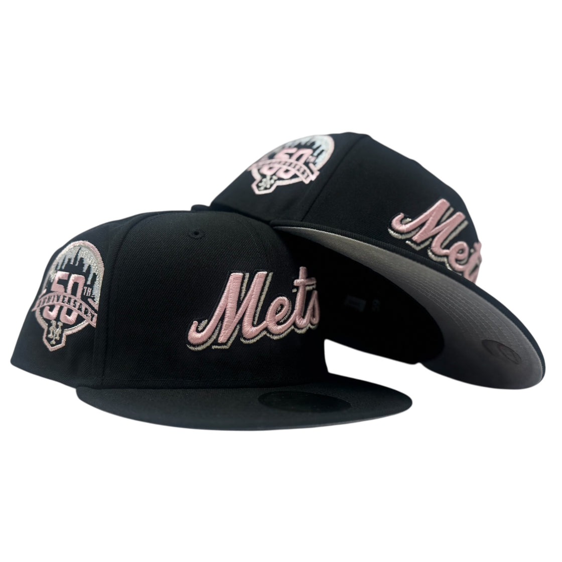 New York Mets 50th Anniversary 59Fifty Fitted Hat-Black pink