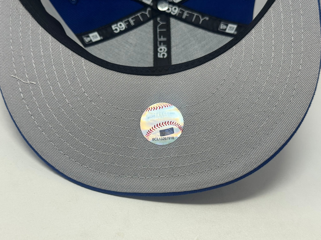 Los Angeles Angels 20th Anniversary Fitted Hats-Royal Pink