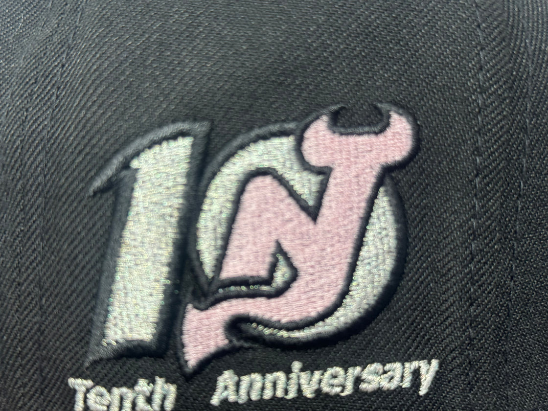 New Jersey Devils 10th Anniversary Pink Brim Fitted Hats
