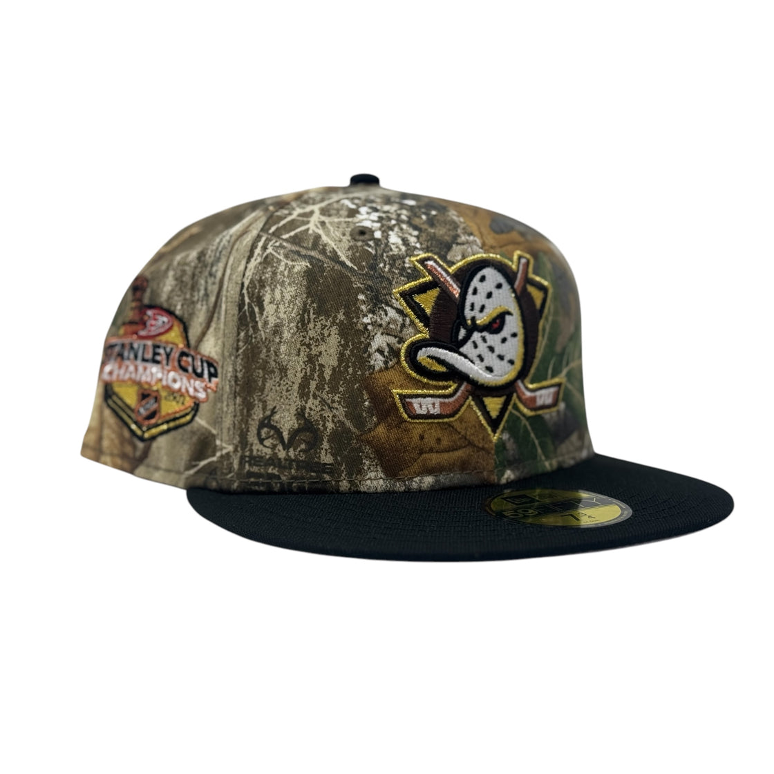 Anaheim Ducks Stanley Cup Champions Fitted Hats-Real Tree