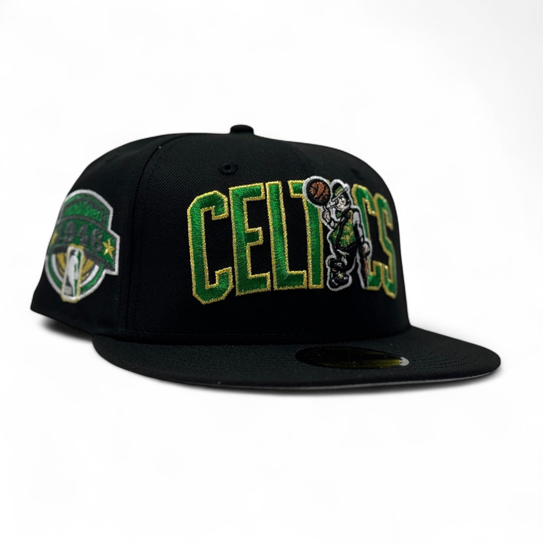 Boston Celtics 1946 Established Fitted Hats-Black