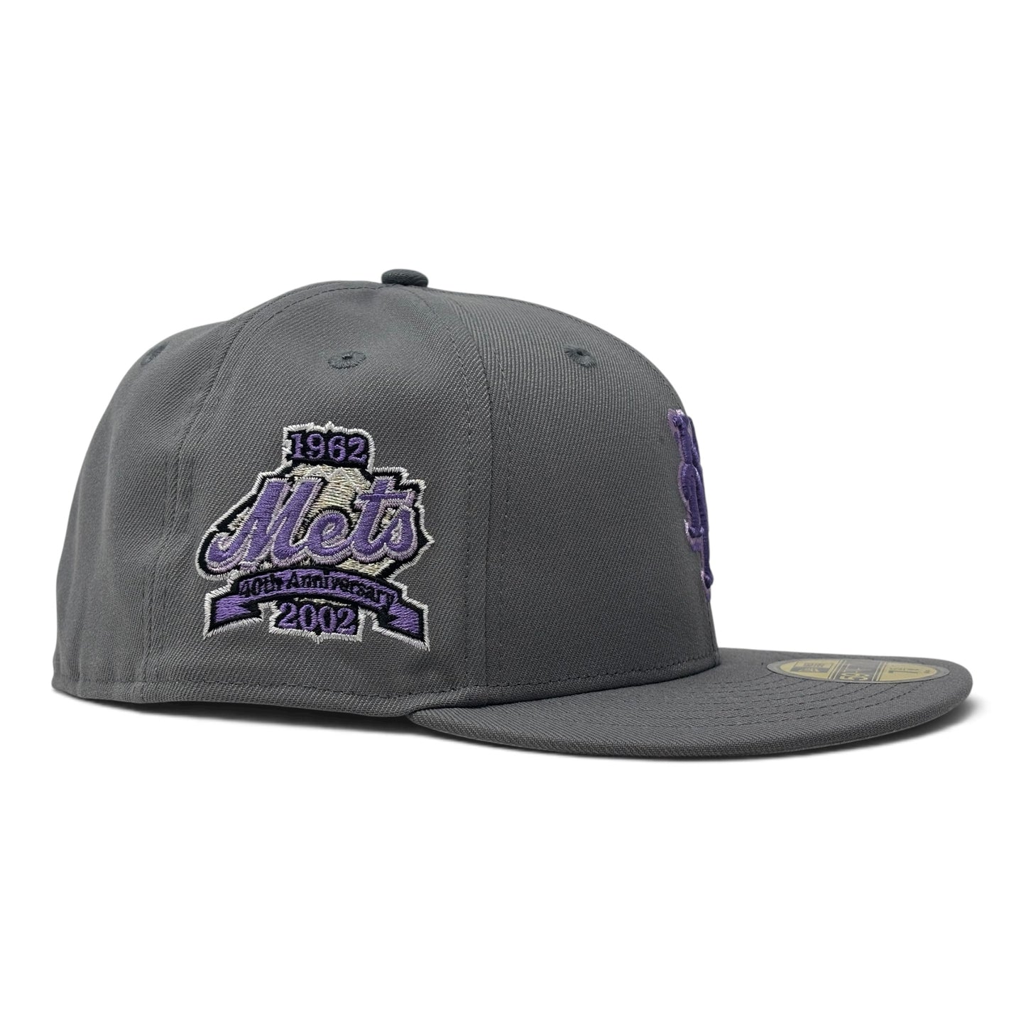 New York Mets 40th Anniversary 59Fifty New Era Fitted Hat-Gray Purple