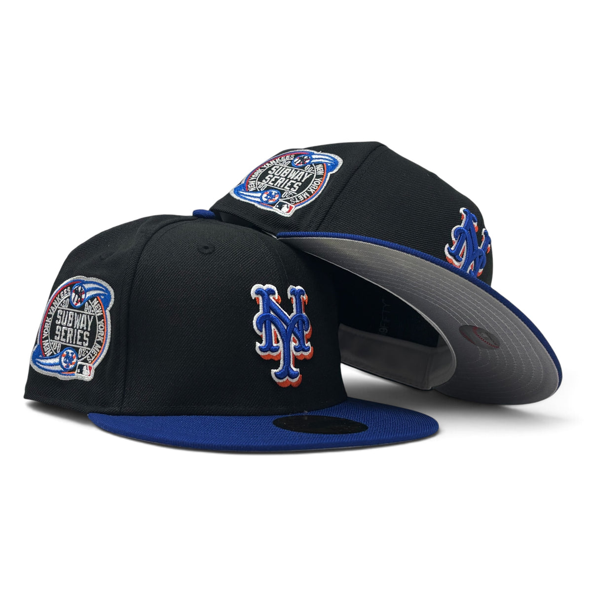 New York Mets Subway Series On-Field Black Royal Blue 59Fifty New Era Fitted Hat