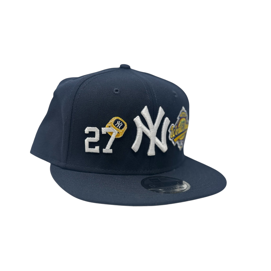New York Yankees 27X Champions Multi Logo Navy Blue Snapback Hats