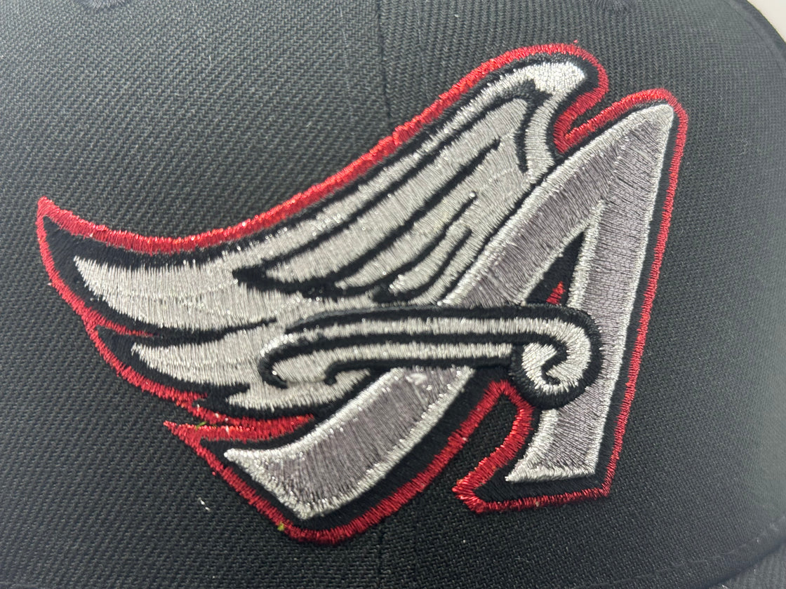 Angels 35th Anniversary Black Red Brim New Era Fitted Hats