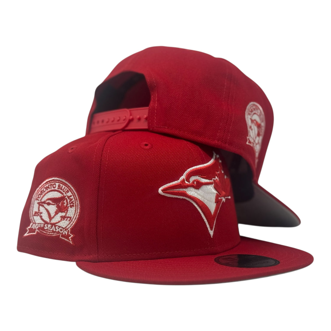 Toronto Blue Jays 40th Anniversary Snapback hat-Red