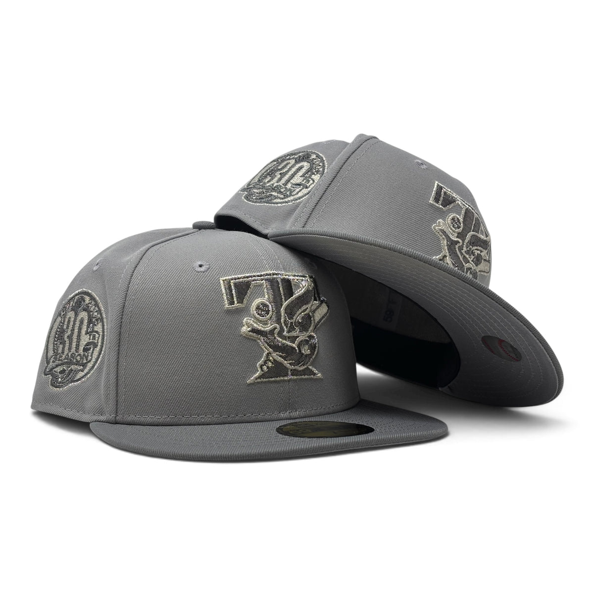 Toronto Blue Jays 30th Anniversary Light Gray New Era Fitted Hats