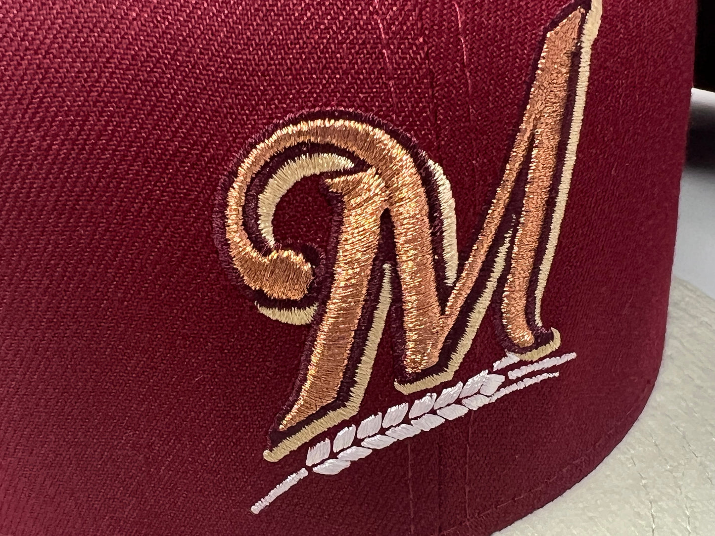 Milwaukee Brewers Fall White Corduroy Visor New Era Fitted Hat