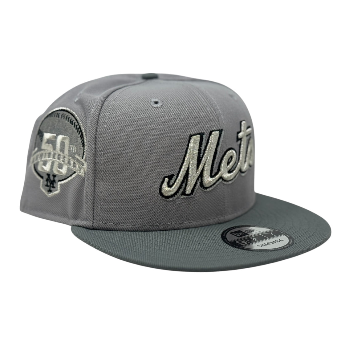 New York Mets 50th anniversary 9Fifty Snapback Hats-Gray