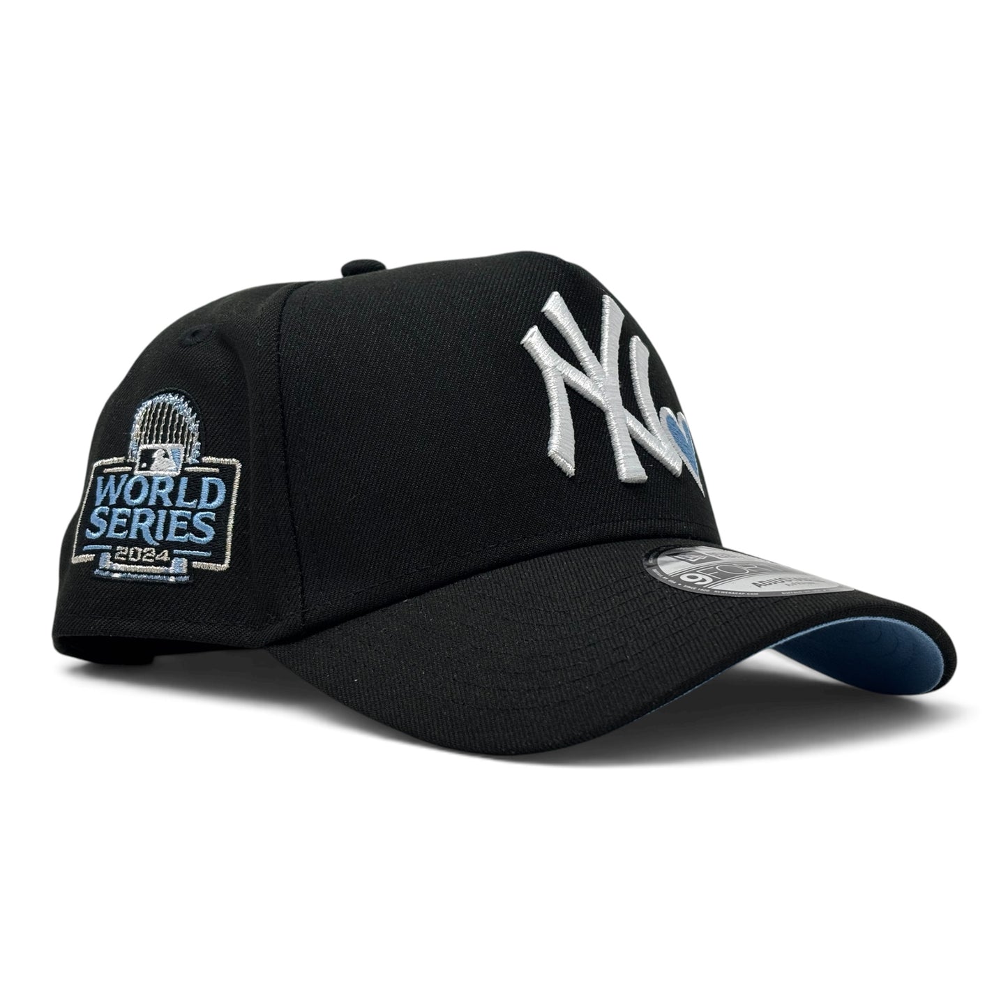 New York Yankees 2024 World Series with heart New Era 9forty A-Frame Snapback Hat