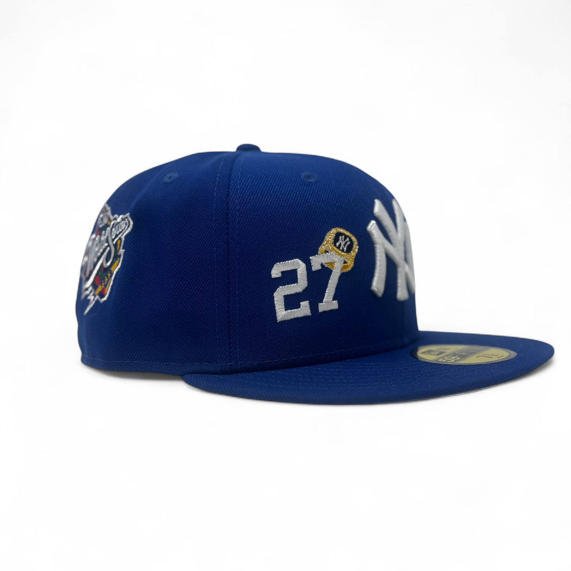 New York Yankees 27X Champions Multi Logo Fitted Hats-Royal Blue
