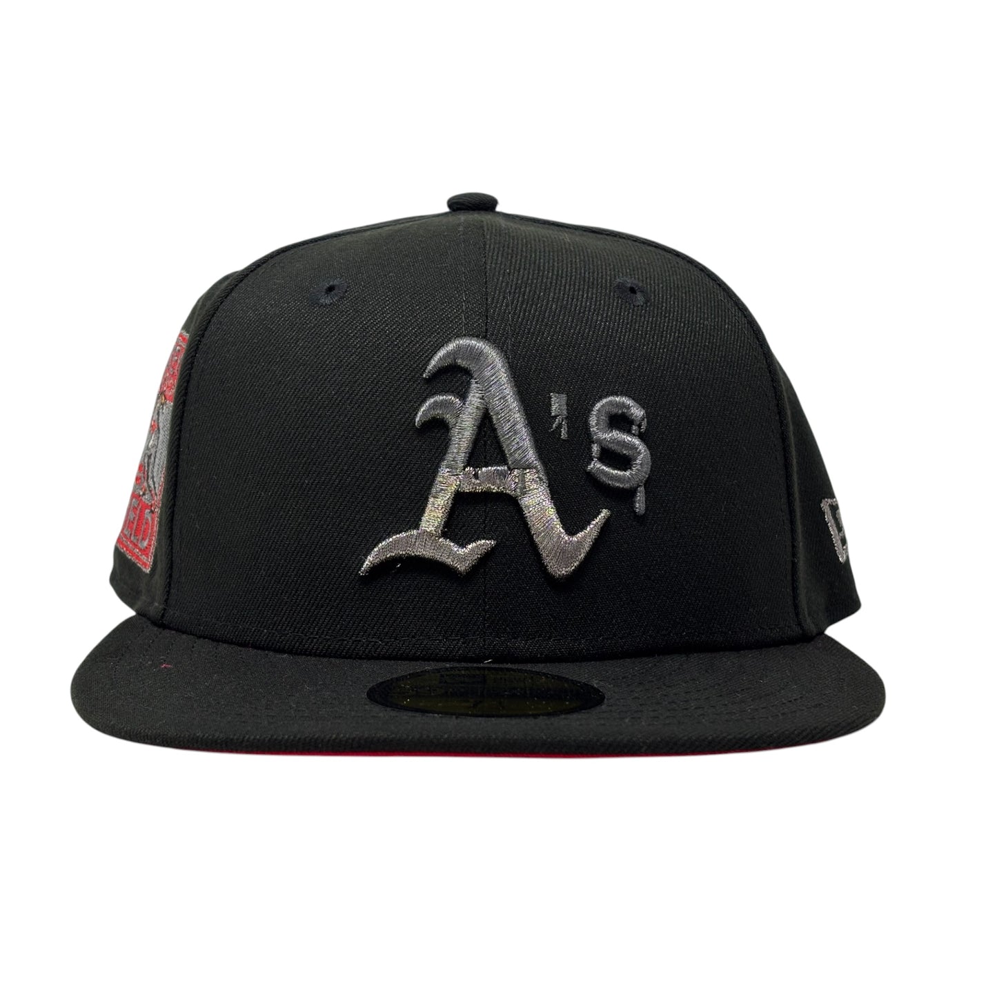 Oakland Athletics Rickey Handerson Field "Drip Pack" Fitted Hat-Black Red
