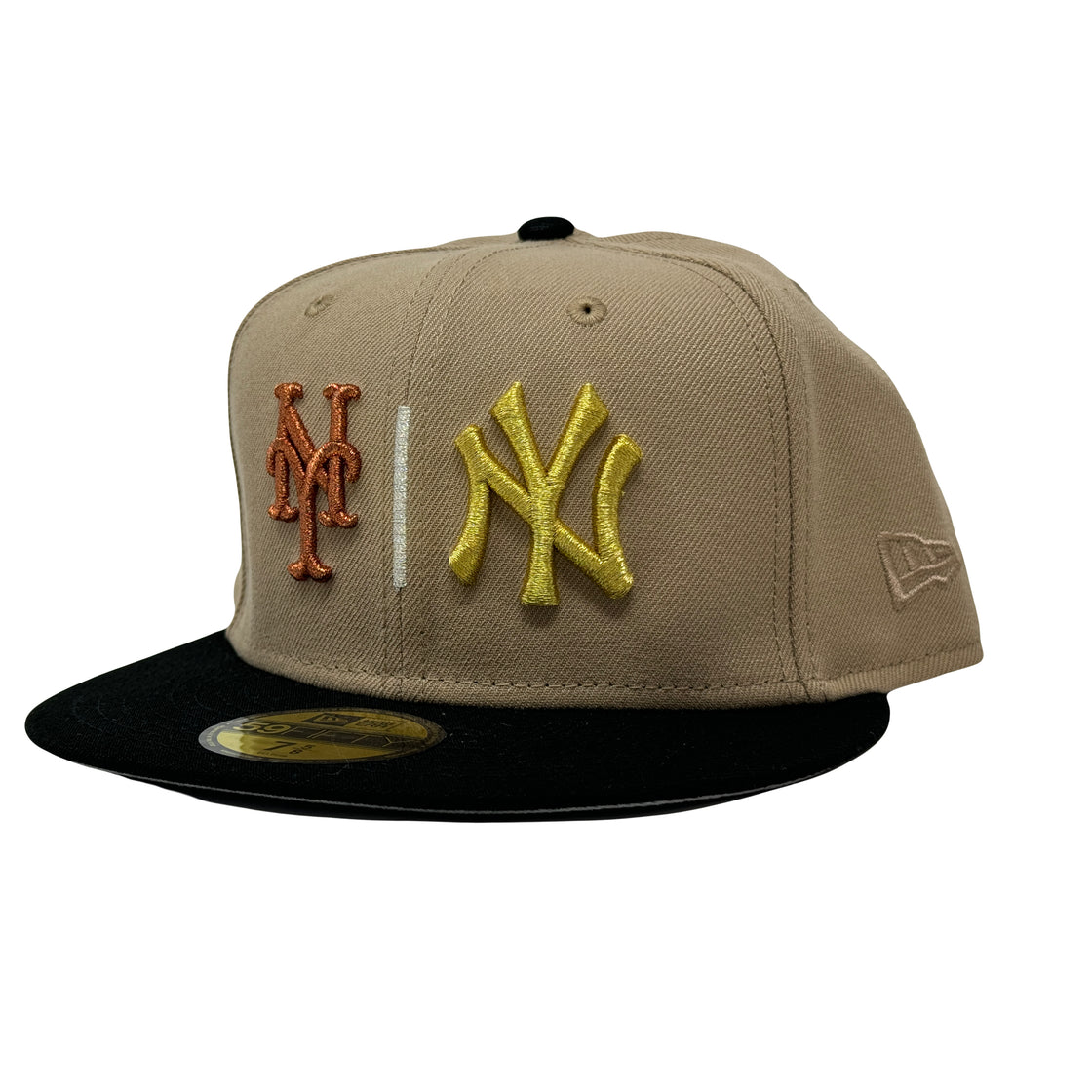 New York Yankees VS Mets Subway Series Khaki 59Fifty New Era Fitted Hat