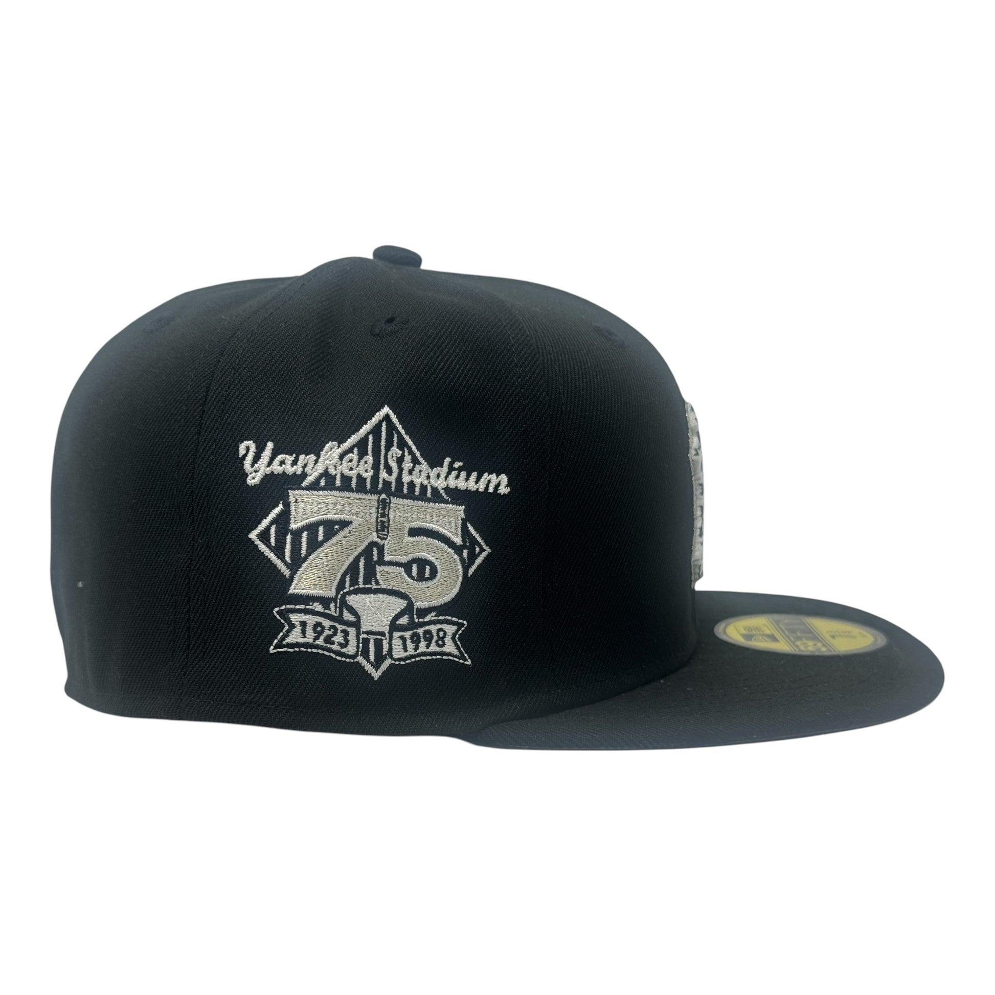 New York Yankees 75th Anniversary "Cow Print" Fitted Hat -Black