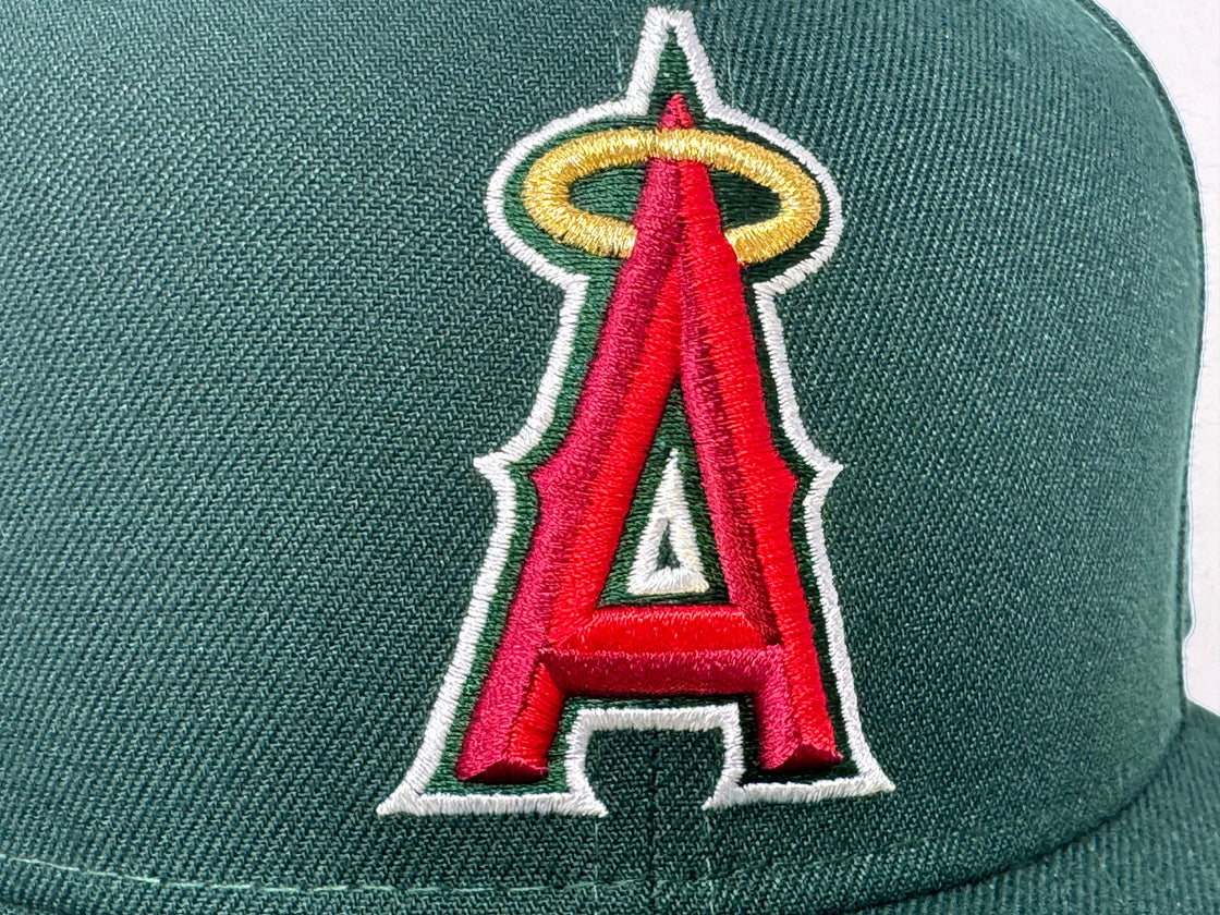 Los Angeles Angels 35th Anniversary Dark Green Pink Brim 59Fifty New Era Fitted Hat