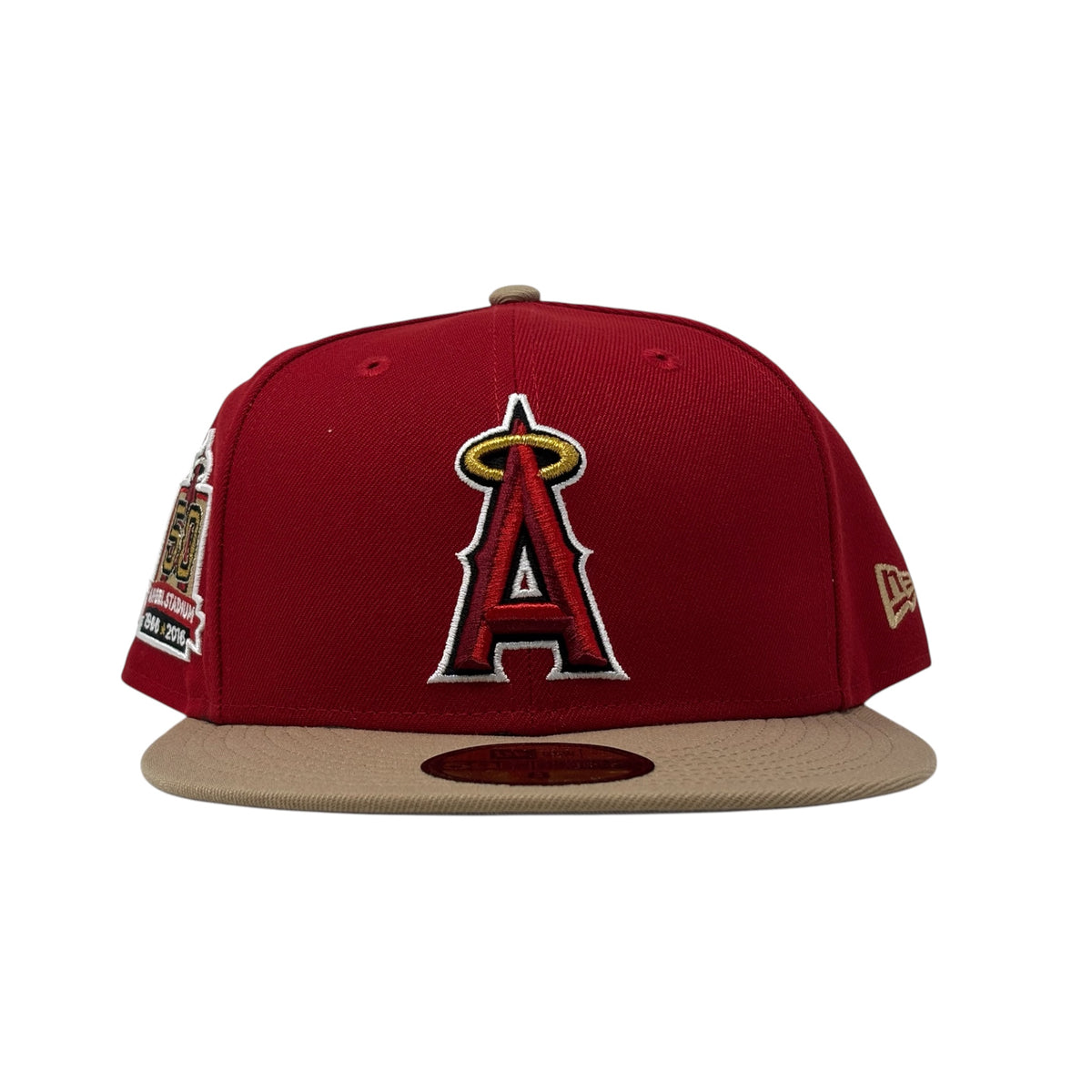 Los Angeles Angels 50th Anniversary New Era Fitted Hat-Red Tan