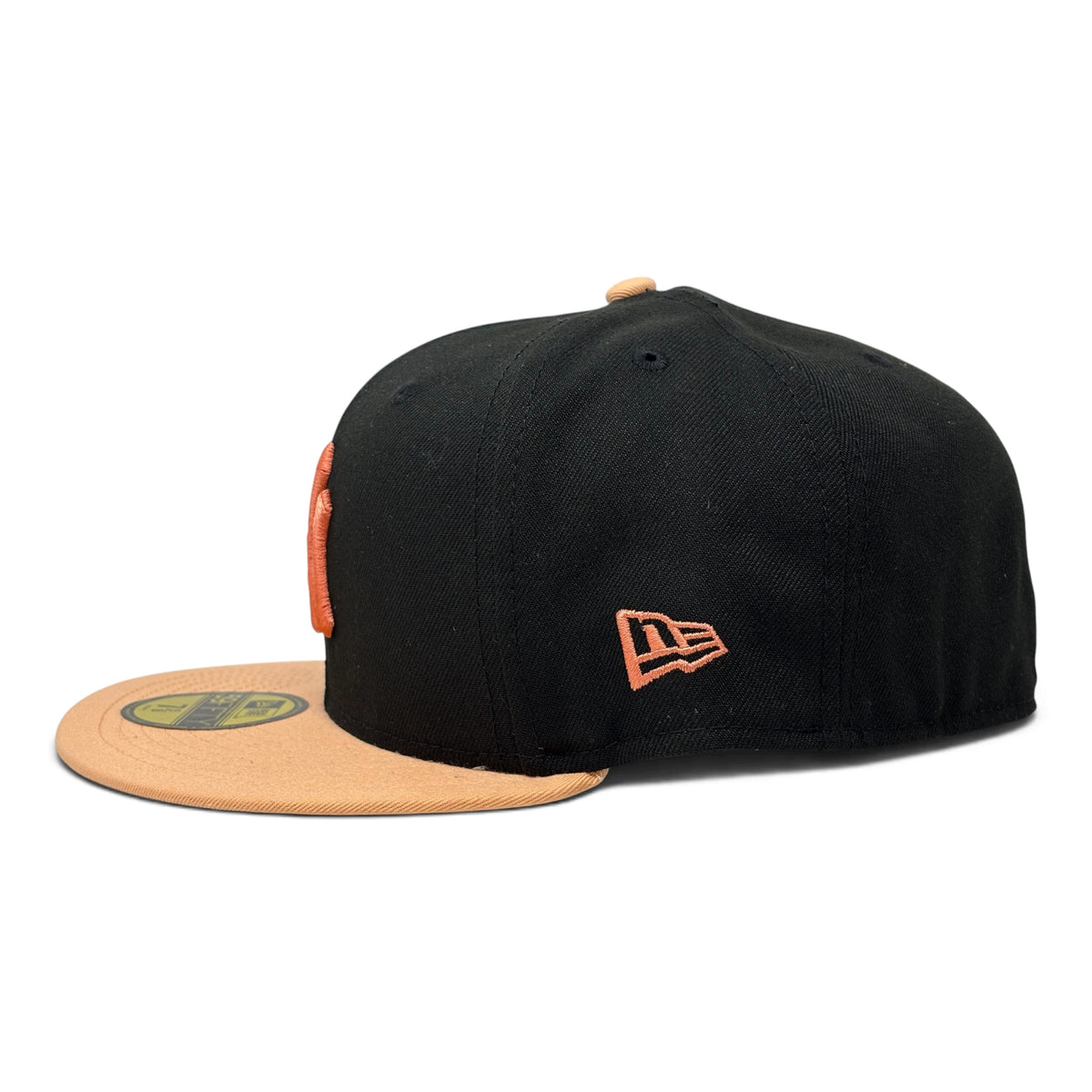 New York Yankees 2000 World Series 59Fifty New Era Fitted Hats- Black Peach