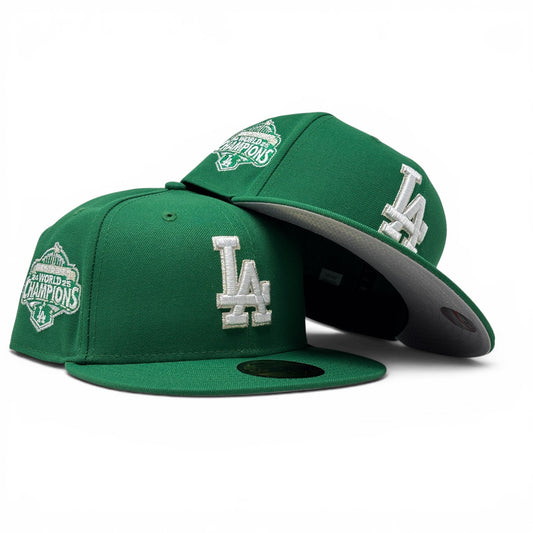 Los Angeles Dodgers 2024 to 2025 World Series Champions Fitted Hats-green