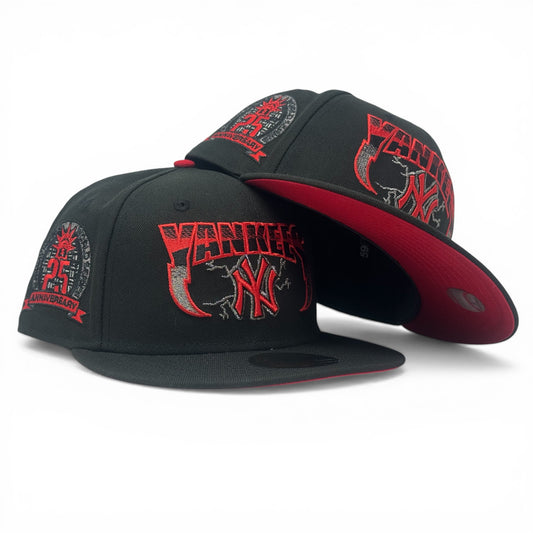 New York Yankees "Supercharged" Logo Fitted Hats-black