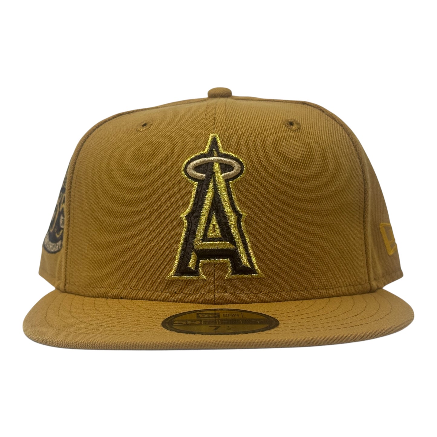 Los Angeles Angels 35th Anniversary Timberland Pack Fitted Hat-wheat