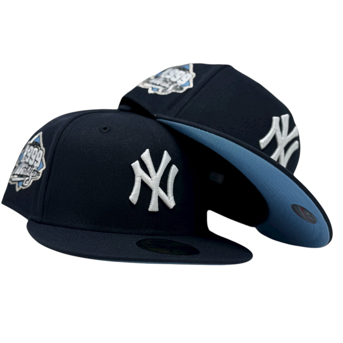 New York Yankees 1999 World Series Icy Brim Fitted Hat-Navy
