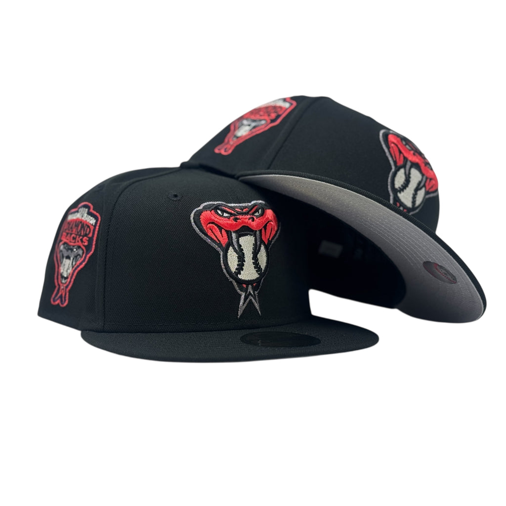 Arizona Diamondbacks 1998 Inaugural Season Black Lava red Fitted