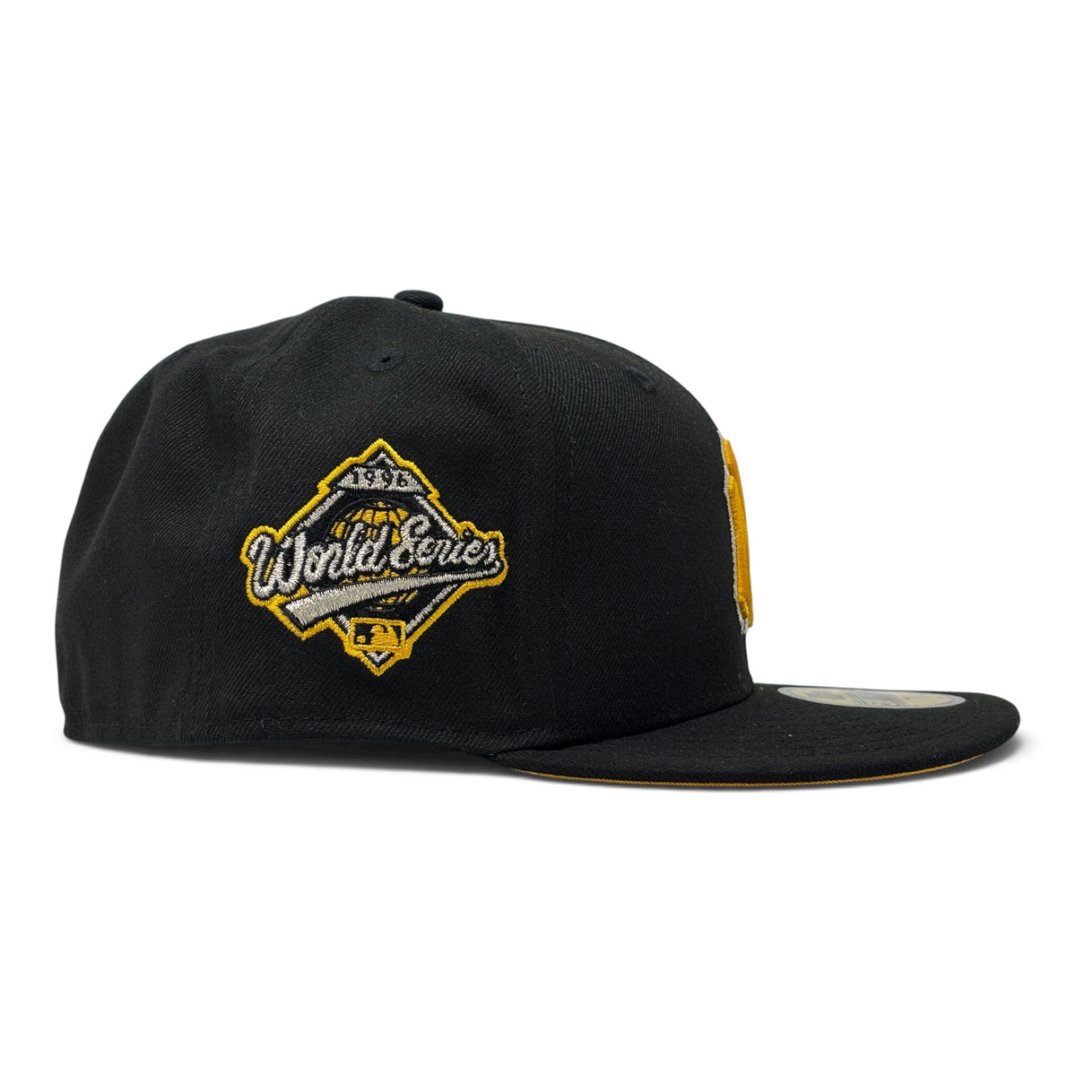 New York Yankees 1996 World Series Taxi Yellow Brim New Era Black Fitted-Black