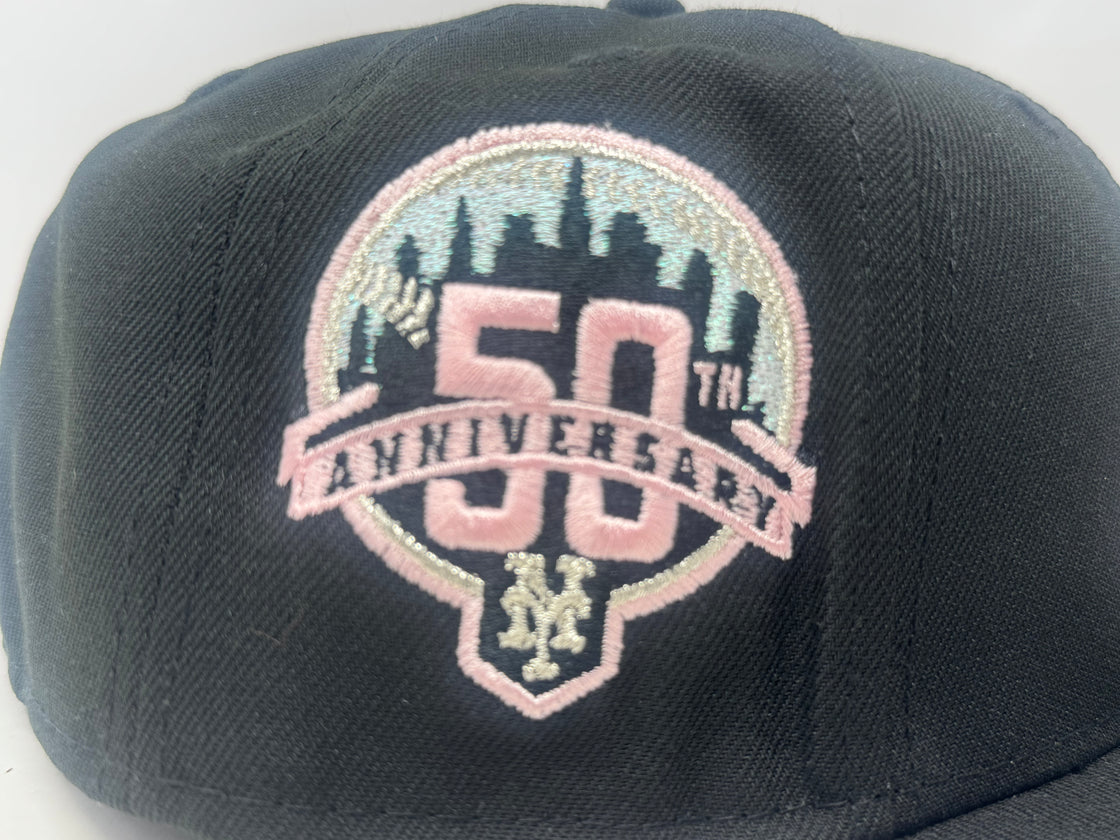 New York Mets 50th Anniversary 59Fifty Fitted Hat-Black pink