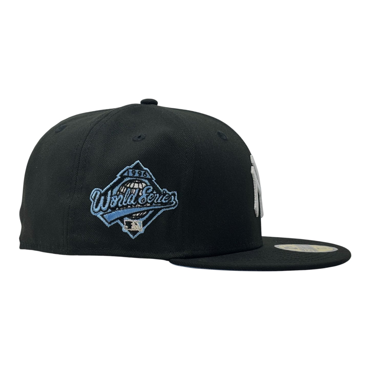 New York Yankees 1996 World Series Floral Logo Fitted Hat-Black Sky