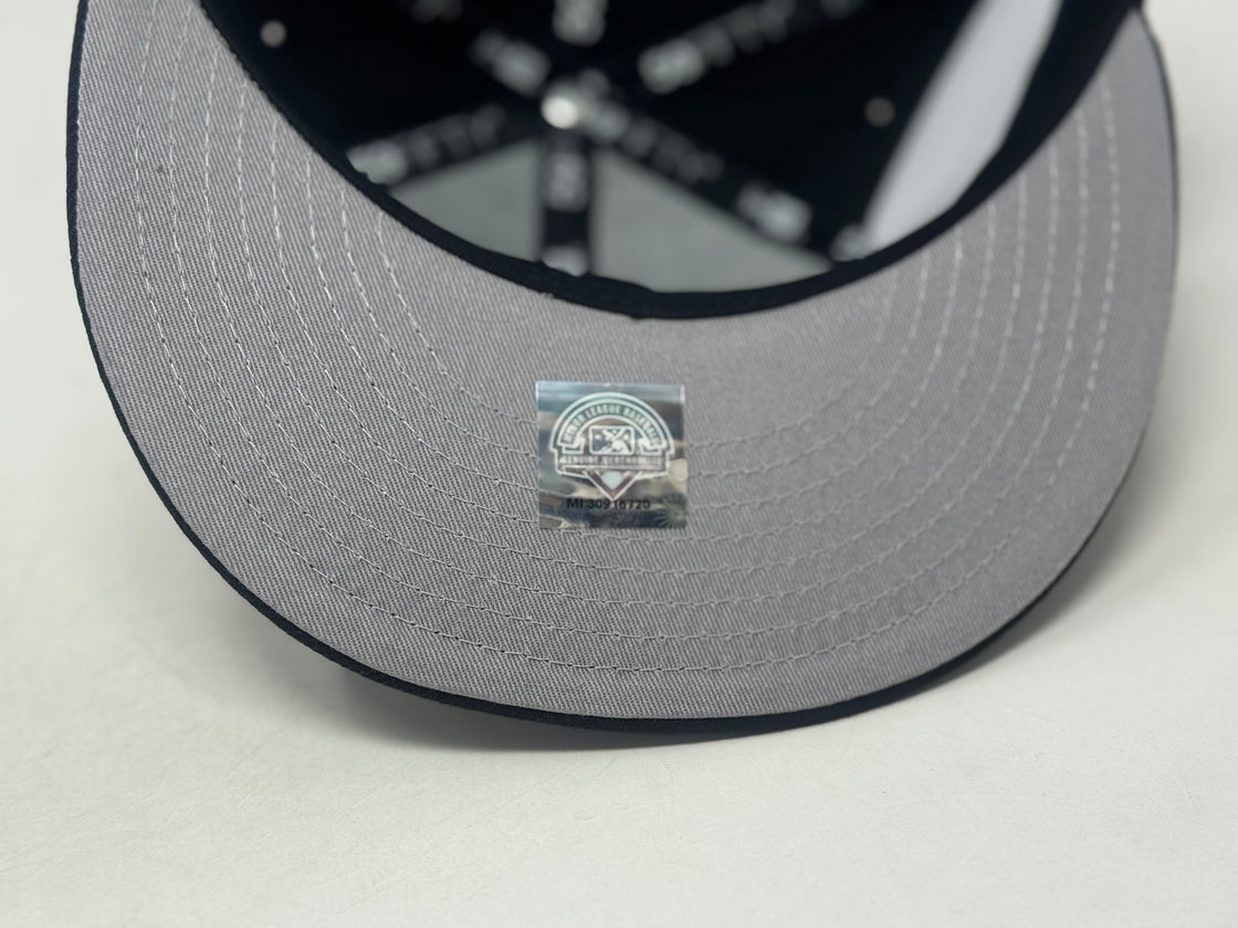 Rochester red wings Baseball fitted hat-Black Dolphin Blue