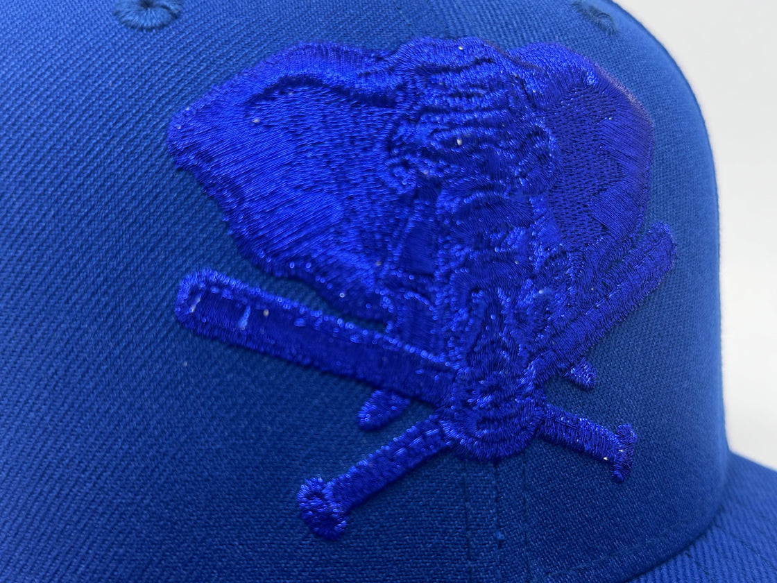Oakland Athletics Rickey Handerson Metallic Royal Blue Tonal Fitted Hats