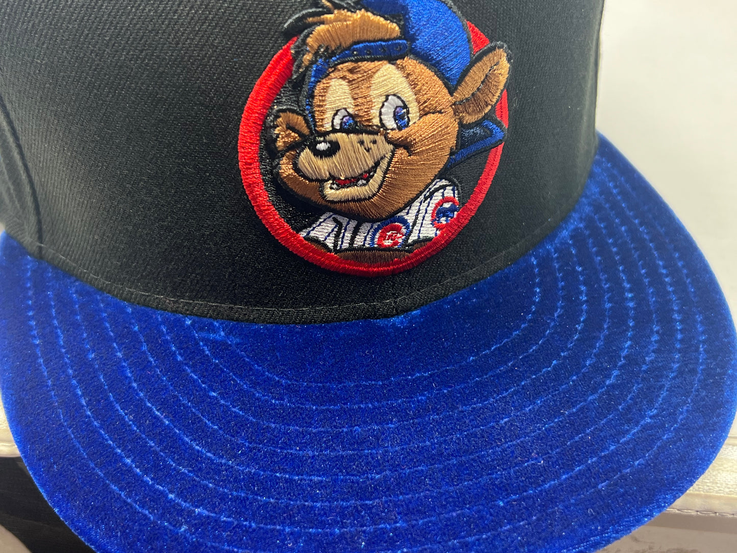 Chicago Cubs 2016 World Series "BEAR LOGO" Royal Velvet Visor New Era Fitted Hat