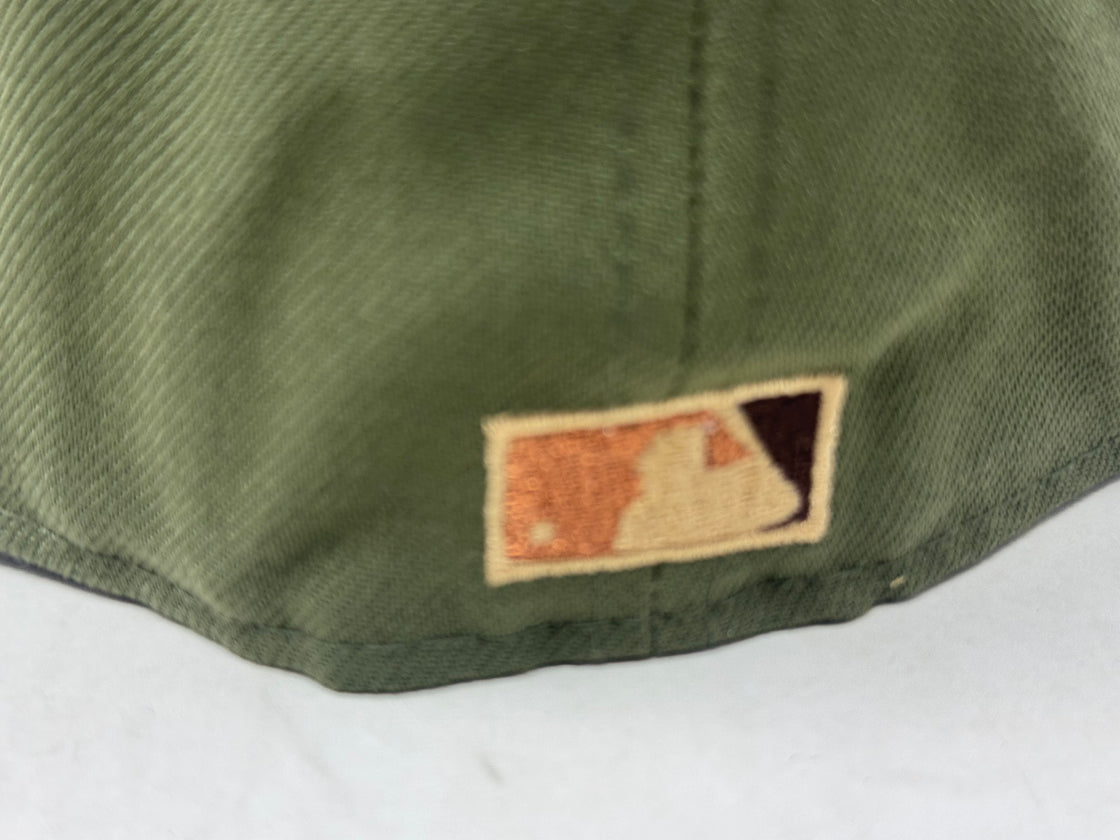 Los Angeles Angels 35th Anniversary Fitted Hats-Olive Green