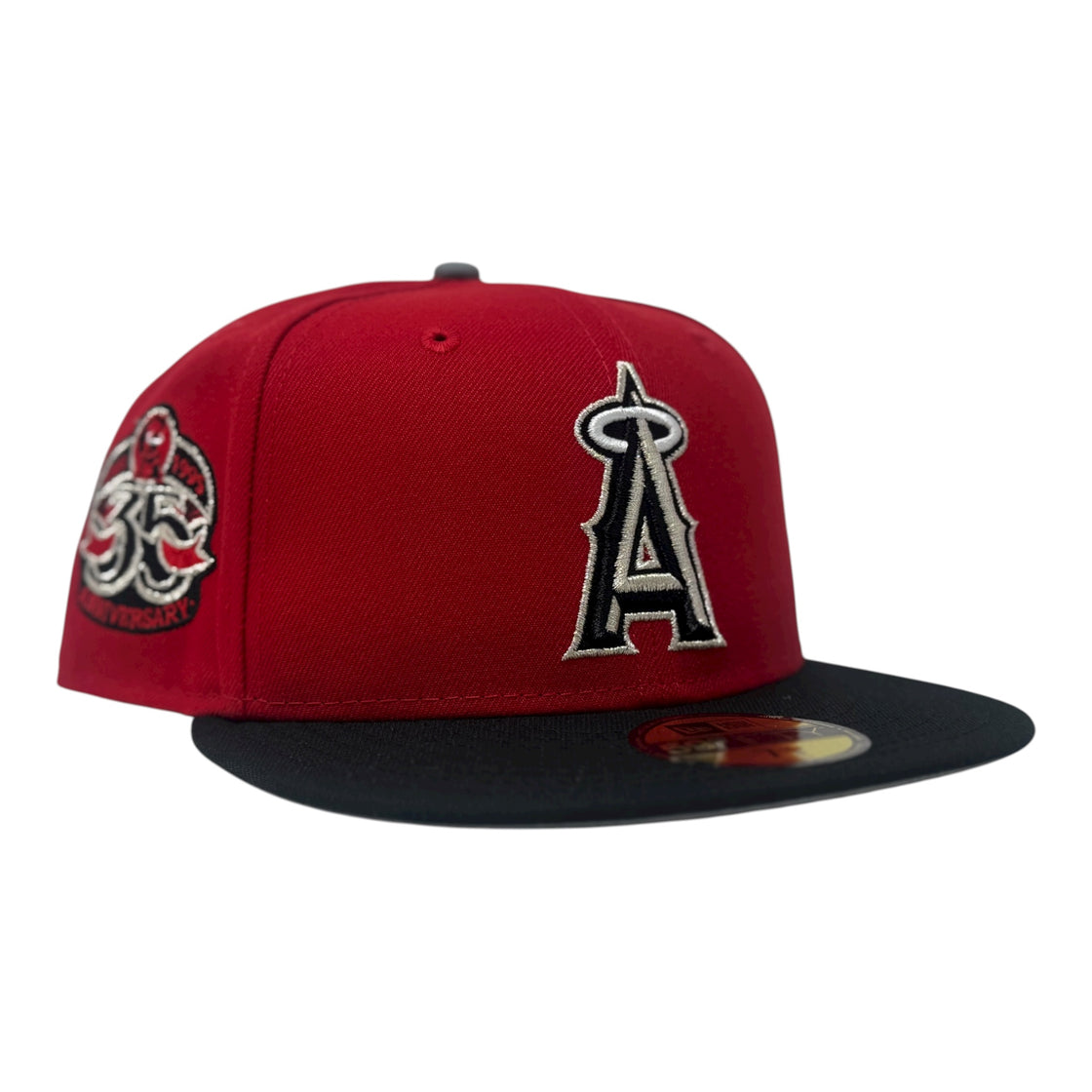 Los Angeles Angels 35th Anniversary Fitted Hat- Red Black
