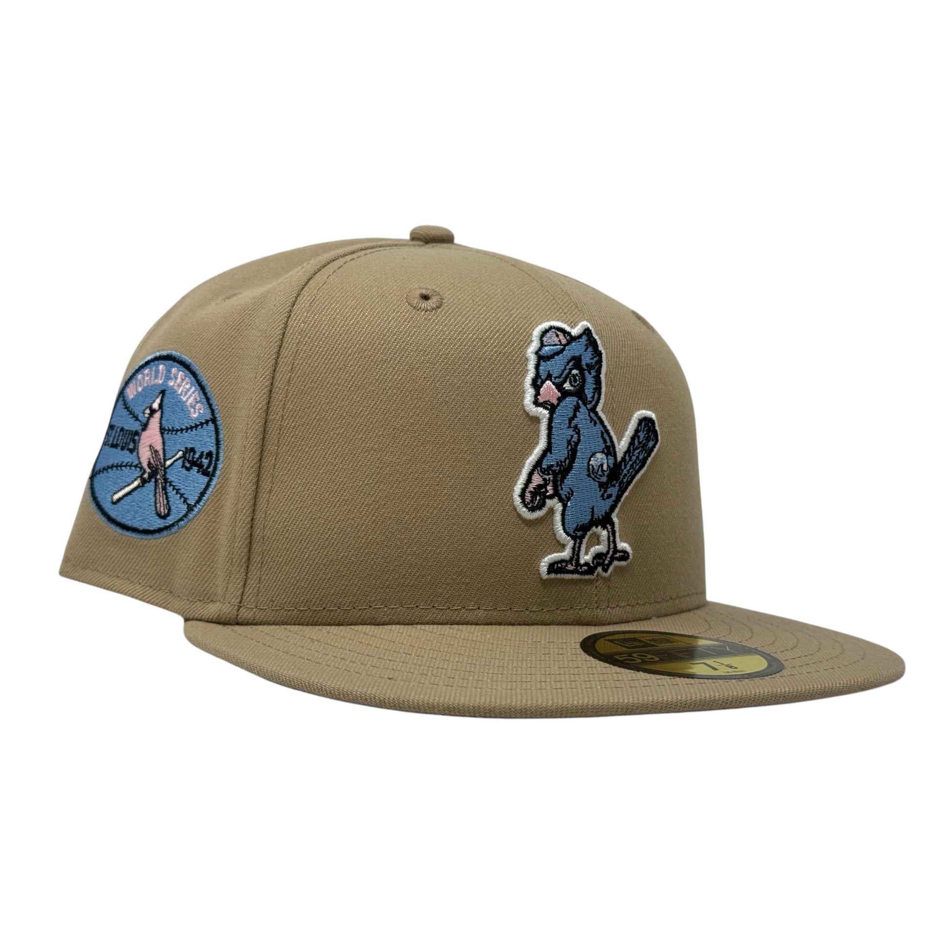 St. Louis Cardinals 1942 World Series Fitted Hats-Camel