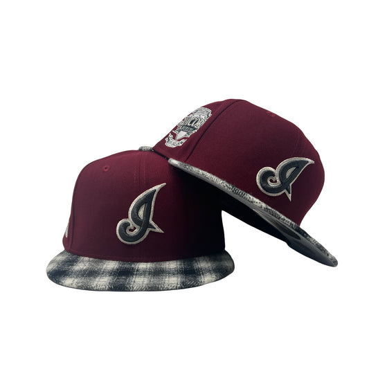 Cleveland Indians 1994 Inaugural Season Jacob Field "Flannel Plaid Visor" New Era Fitted Hat