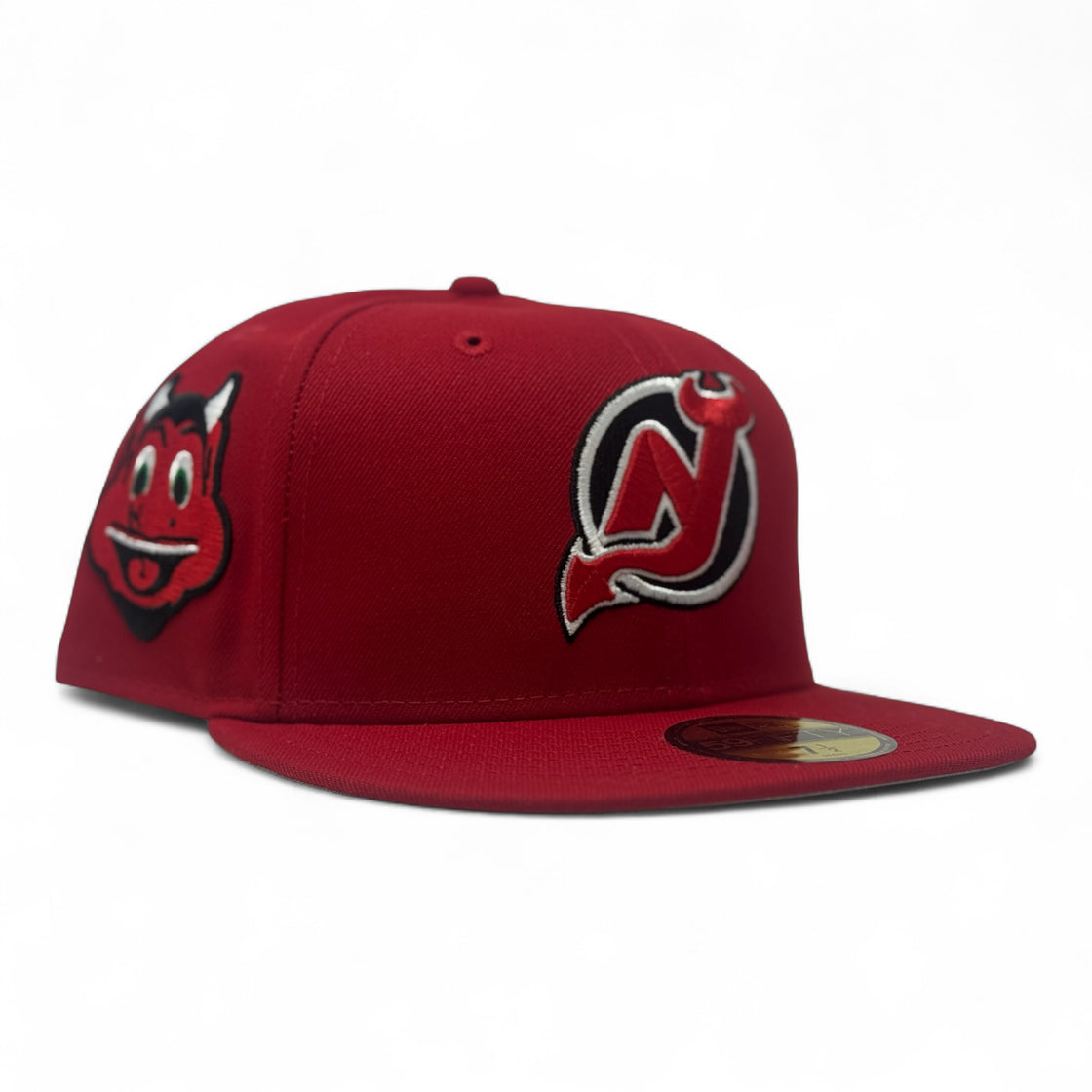 New Jersey Devils Mascot New Era Fitted Hats-Red