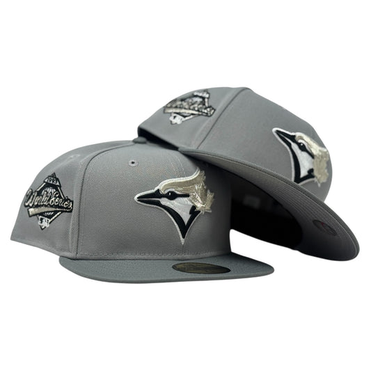 Toronto Blue Jays 1993 World Series Fitted Hats-Light Gray