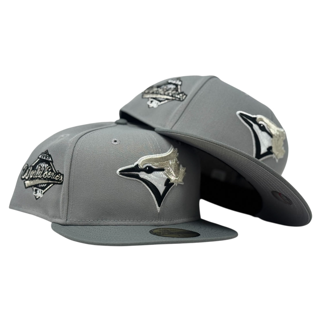 Toronto Blue Jays 1993 World Series Fitted Hats-Light Gray