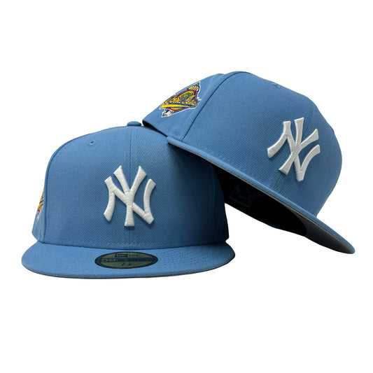 New York Yankees 1996 World Series Sky Blue Gray Brim New Era Fitted Hat