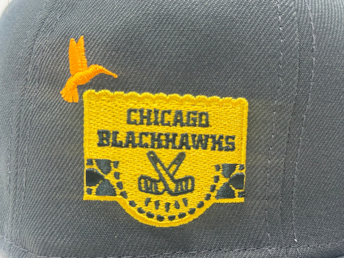 Chicago Blackhawks Day of the Dead Graphite 59FIFTY Fitted