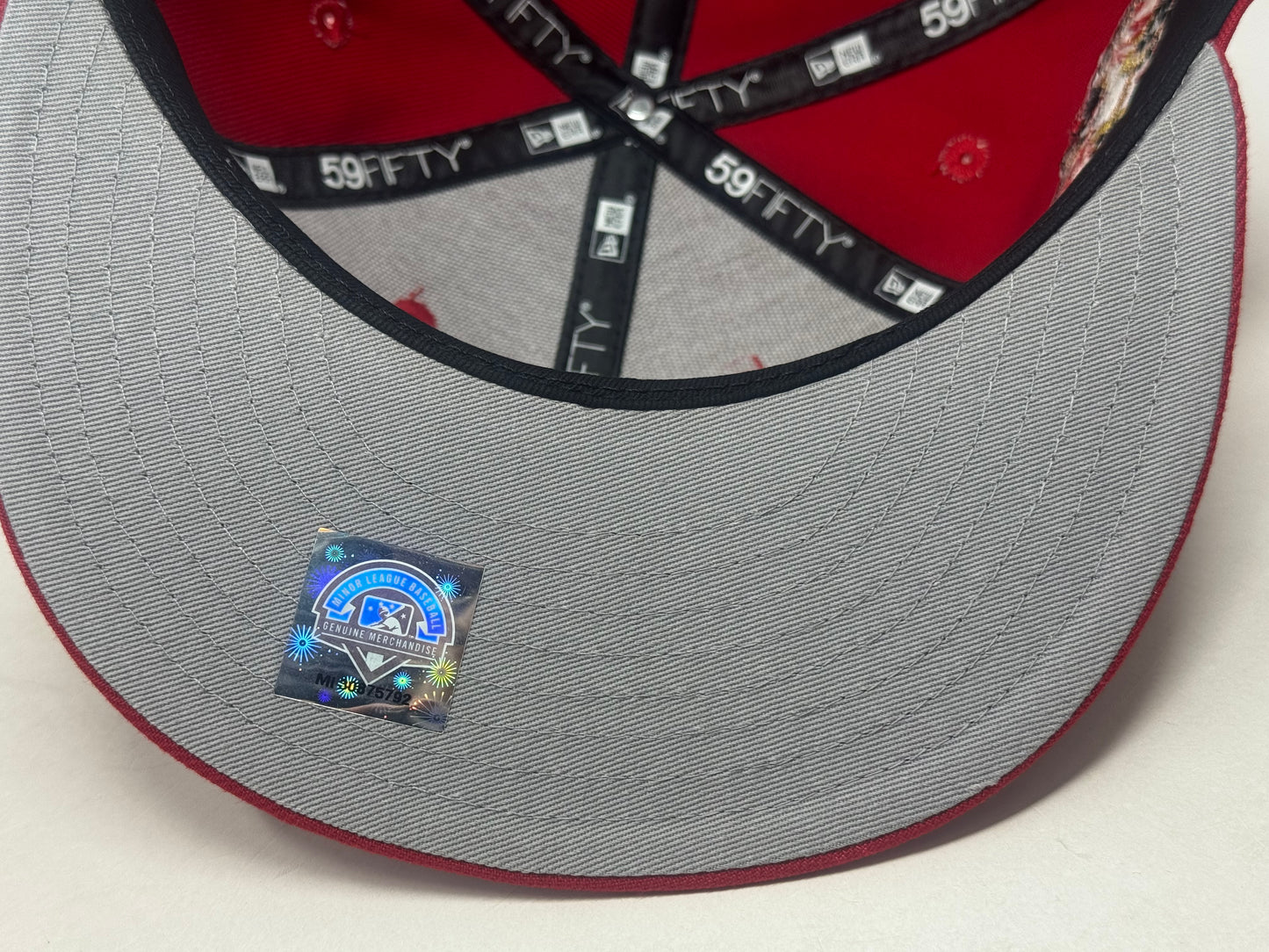 Rochester red wings 20th Anniversary Baseball fitted hat-Red