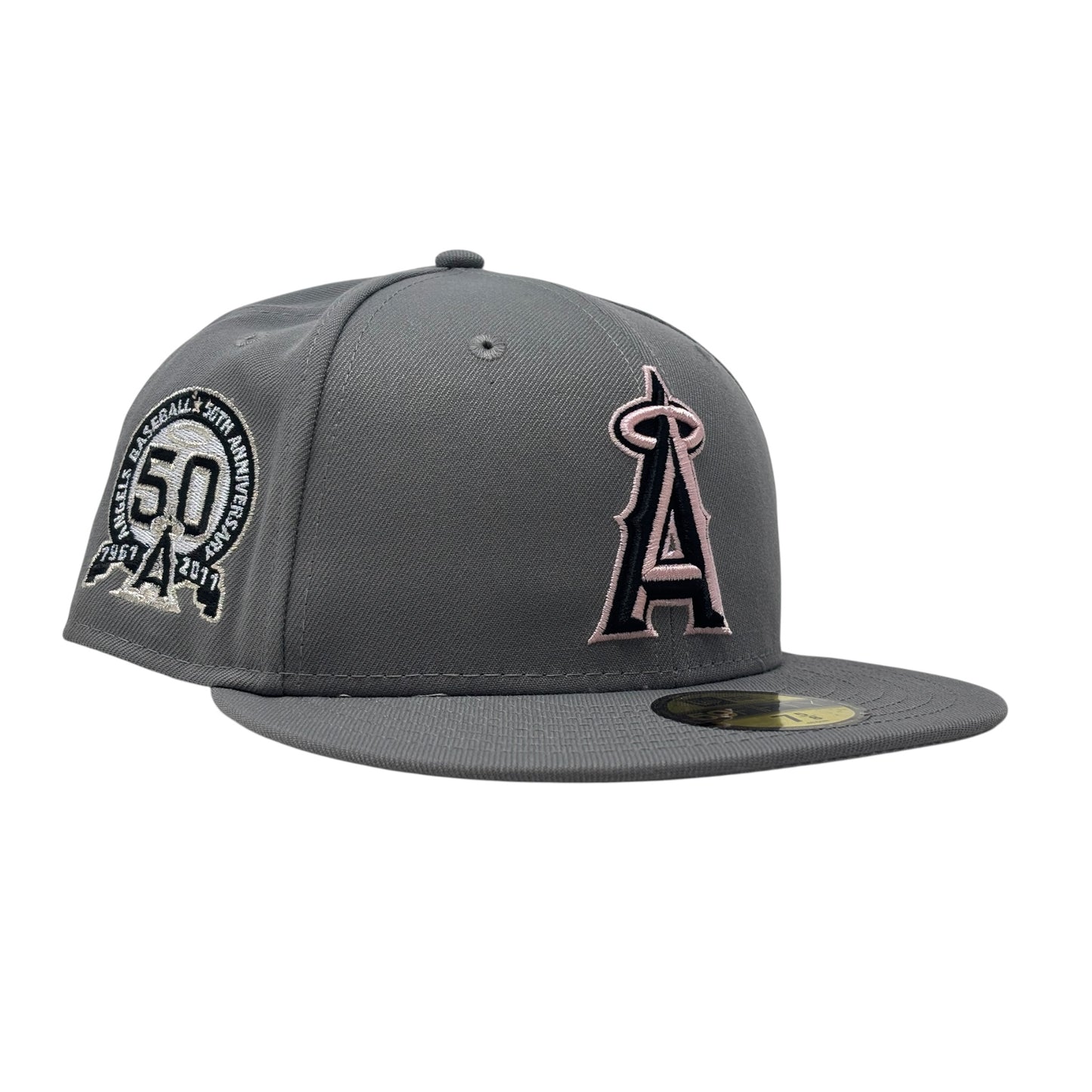 Los Angeles Angels 50th Anniversary New Era Fitted Hat-Gray Pink