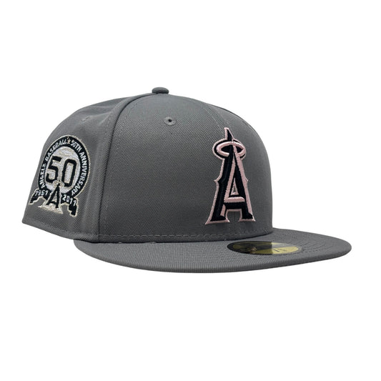 Los Angeles Angels 50th Anniversary New Era Fitted Hat-Gray Pink